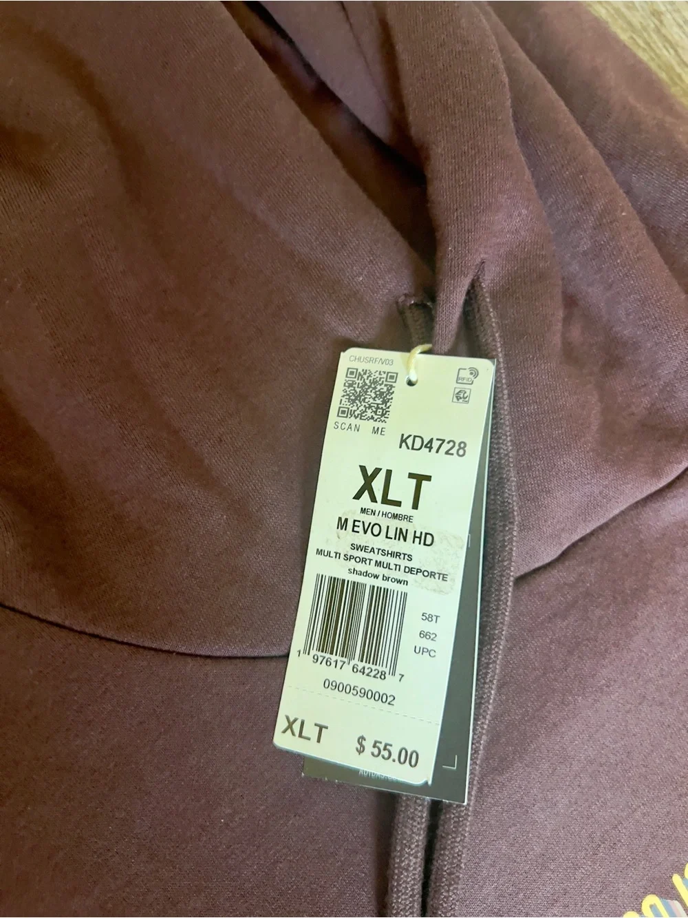 Adidas Men's‎ Fleece Active Hoodie-Size XL Tall